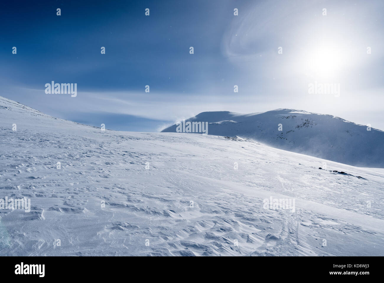 Ski de randonnée dans le massif de montagnes, kebnekaise kiiruna, Suède, Europe Banque D'Images