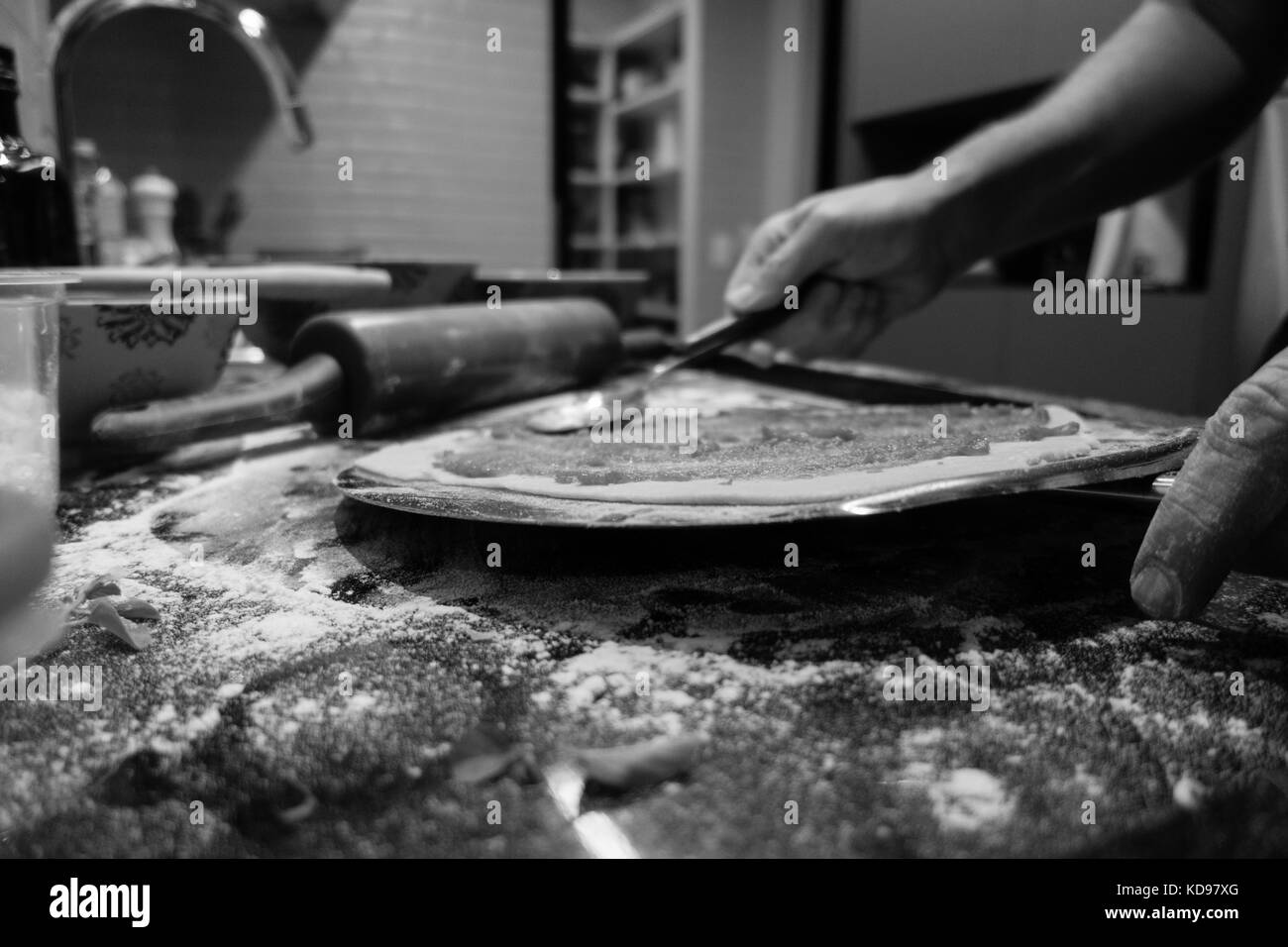 Pizza Pâtisseries Banque D'Images