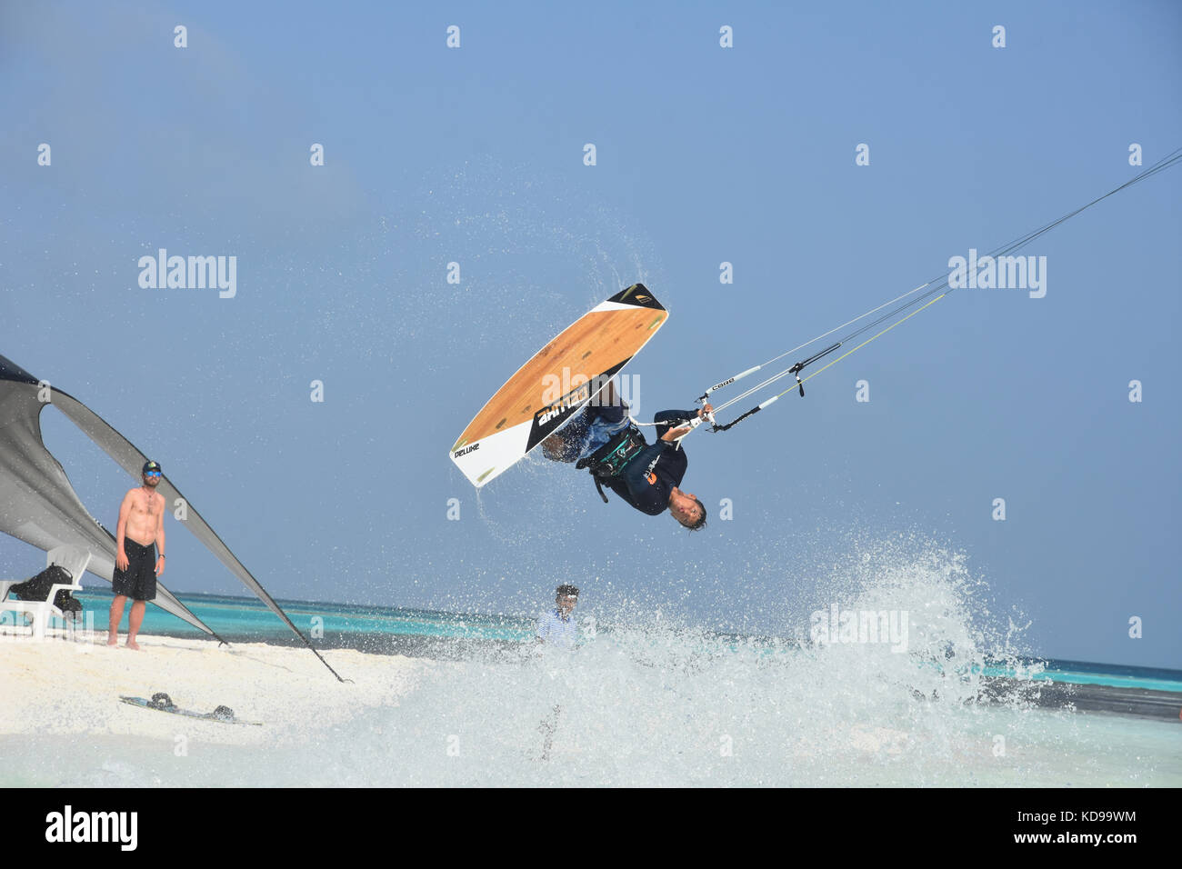 Los Roques Venezuela kitesurf Banque D'Images