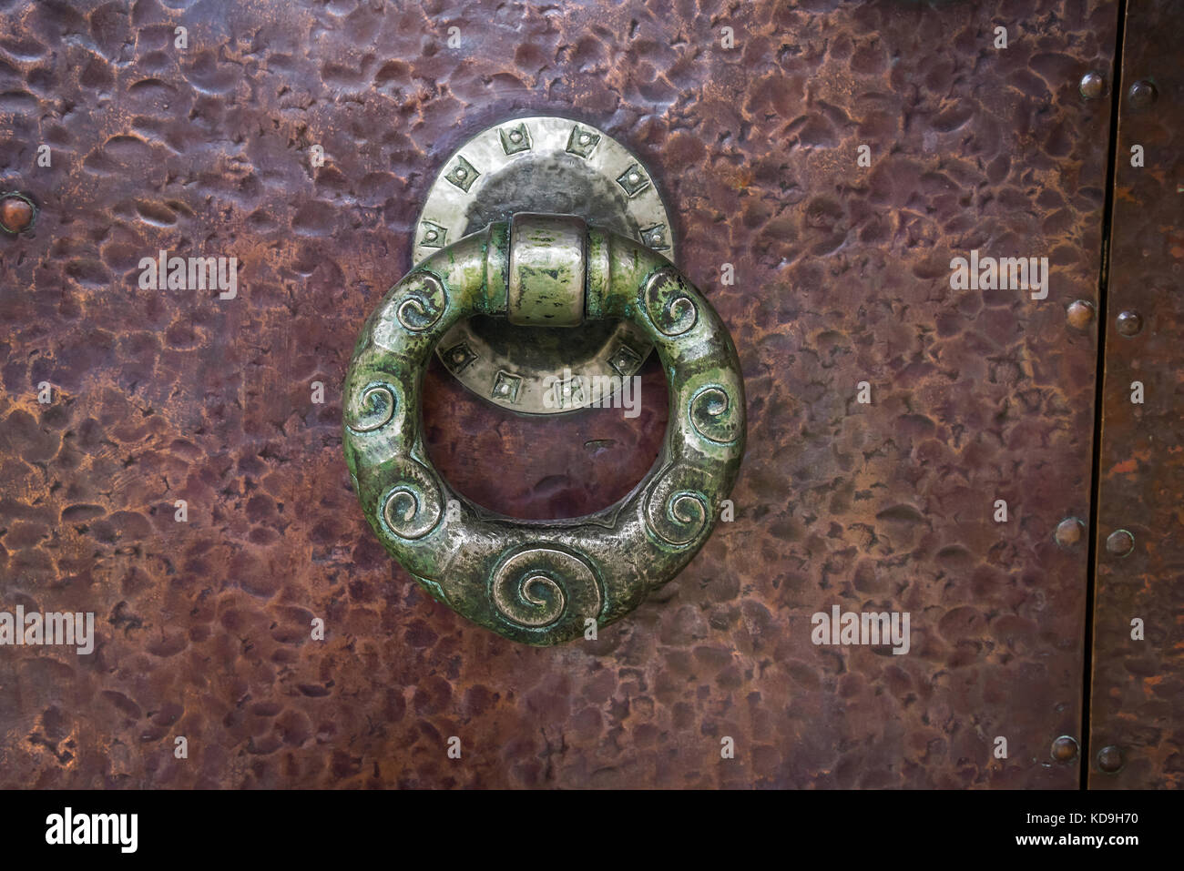 Door Knob, Glencairn Museum, Bryn Athyn Historic District, Pennsylvanie, États-Unis Banque D'Images