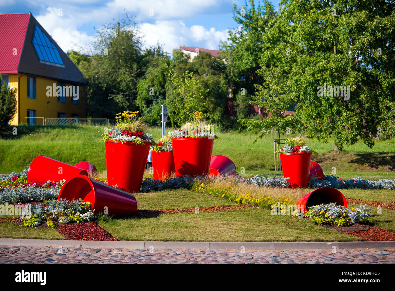 La conception du paysage de rue Banque D'Images