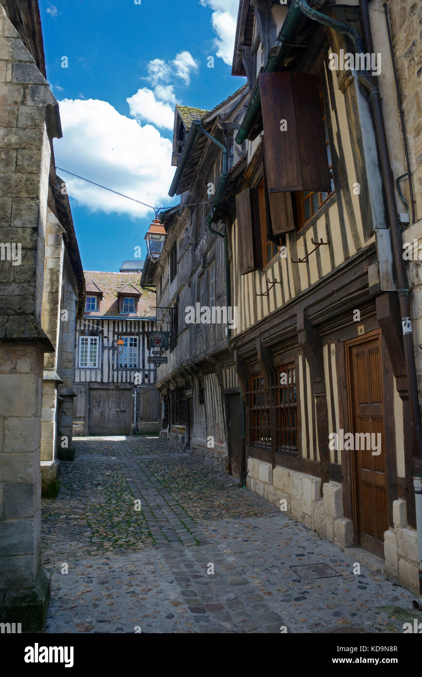 Rue de la prison Honfleur Calvados Normandie France Banque D'Images