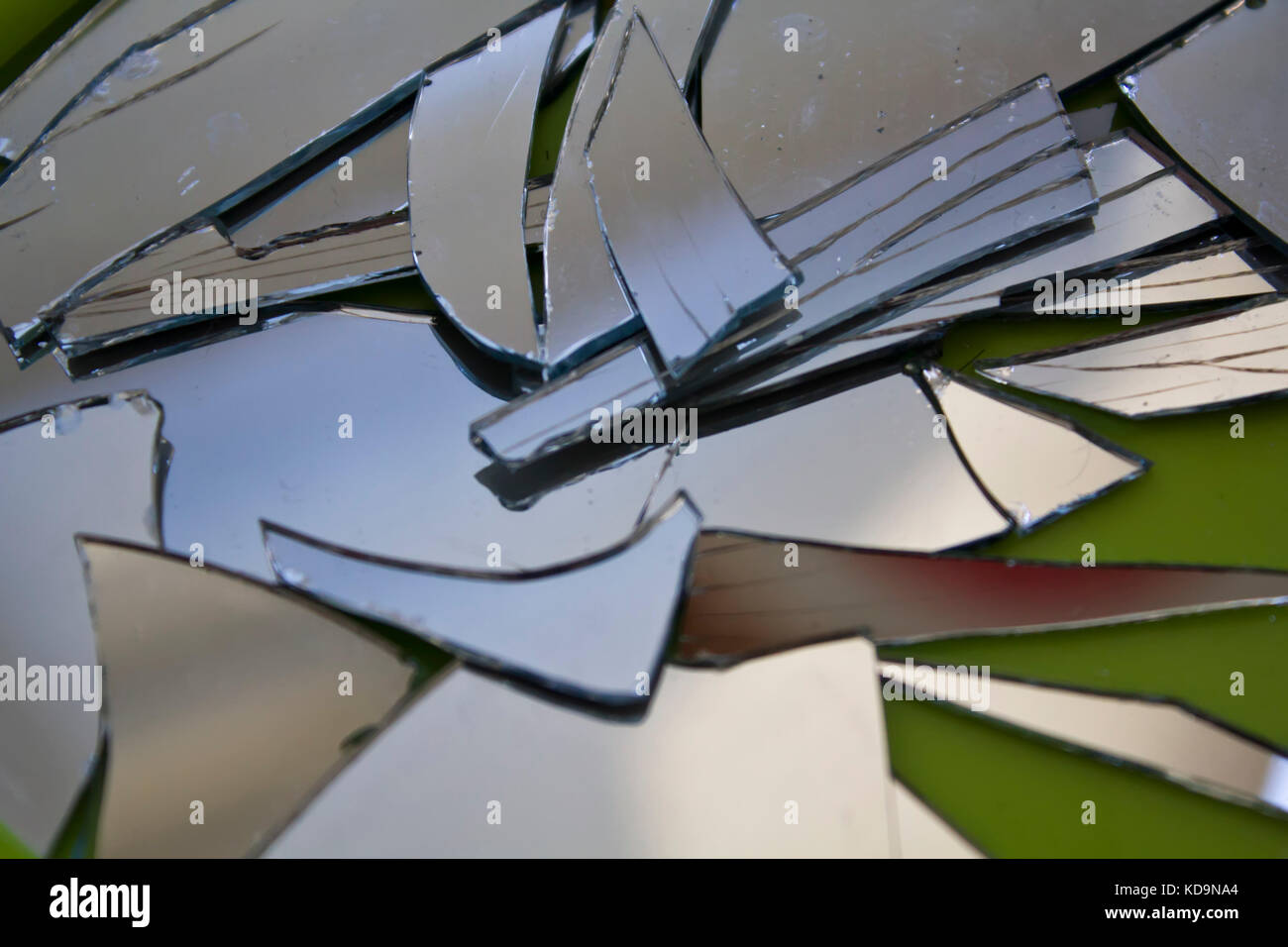 Miroir brisé Banque D'Images