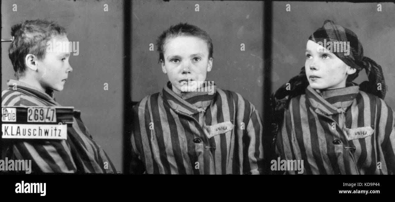 Difference Camp De Concentration Et D'extermination Identité prisonnier photographie prise par la SS allemande d'une jeune