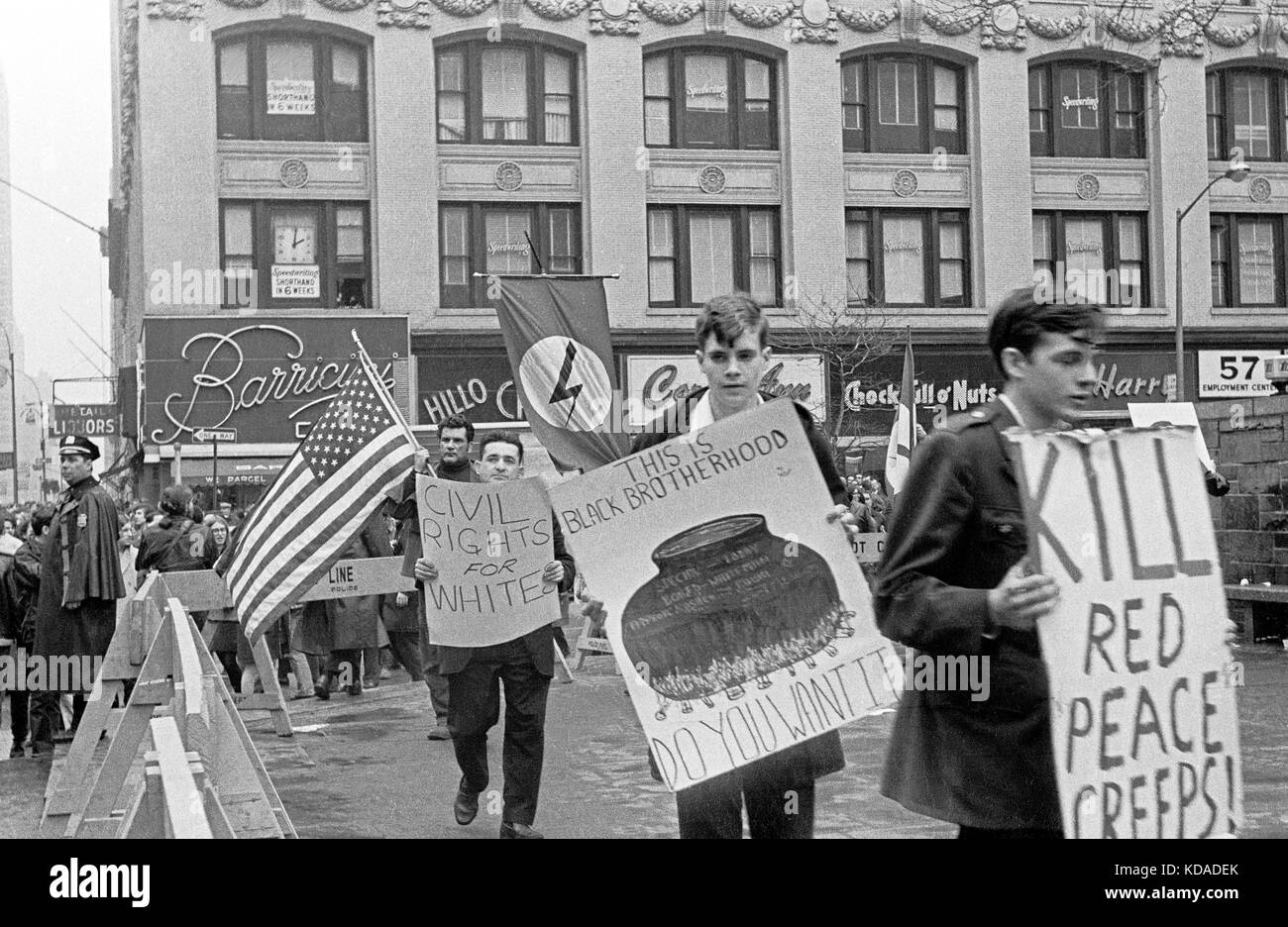 Manifestation à New York, avril 1969. Banque D'Images