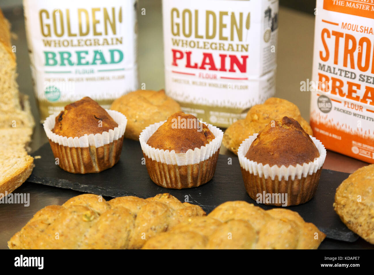 Pâtisserie - pain, muffins et farine; Royaume-Uni Banque D'Images