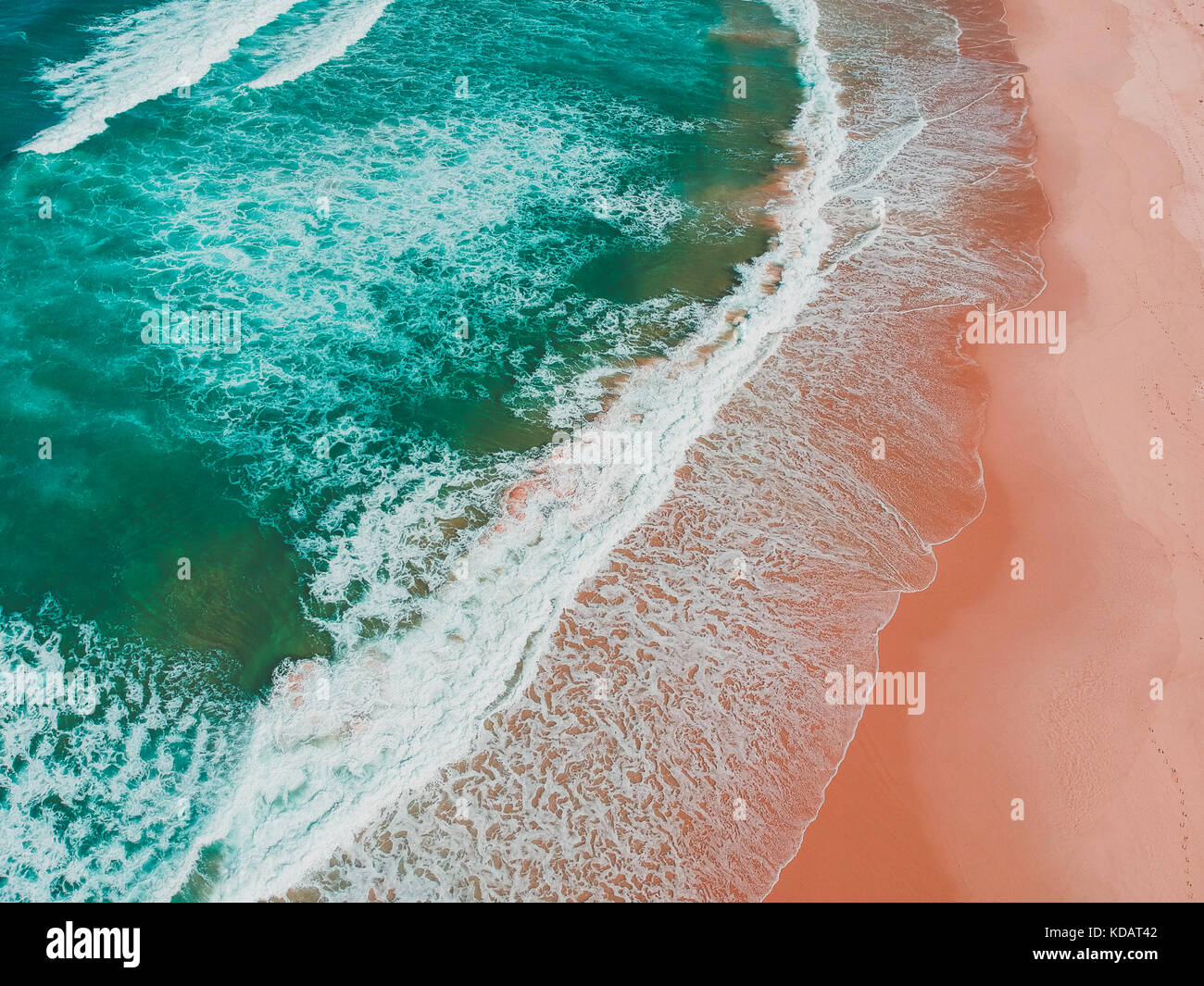 Vue aérienne de la plage, Magenta, Nouvelle-Galles du Sud, Australie Banque D'Images