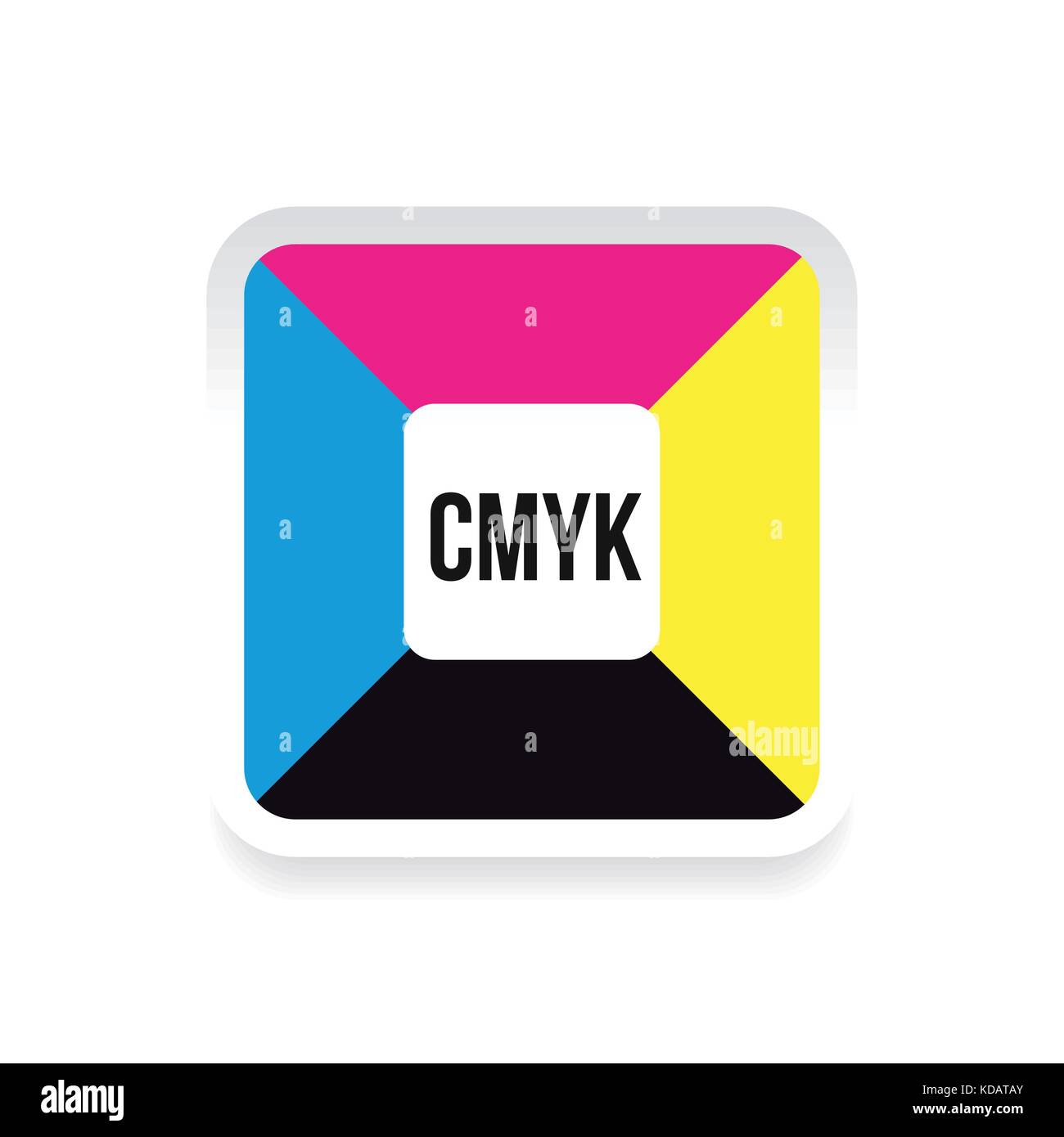 Concept de couleurs CMJN square Illustration de Vecteur