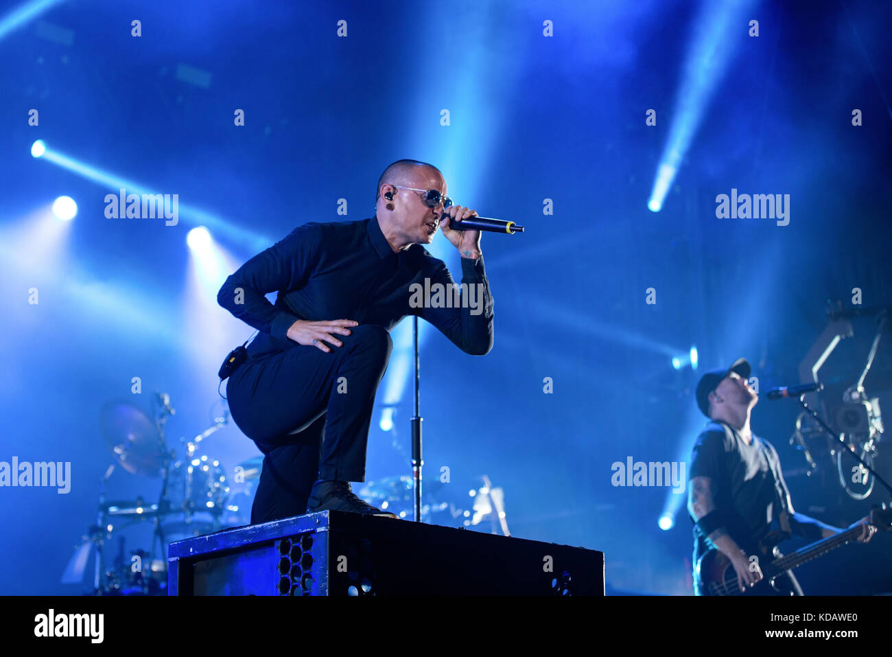 Madrid - 22 juin : linkin park (band) produisent en concert à télécharger (heavy metal music festival) le 22 juin 2017 à Madrid, Espagne. Banque D'Images