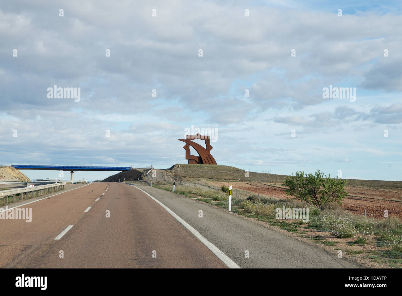 La conduite sur route en Espagne Banque D'Images