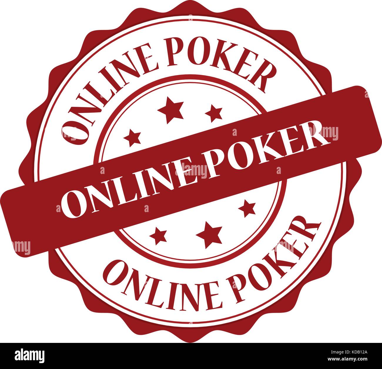 Poker en ligne illustration timbre rouge Illustration de Vecteur