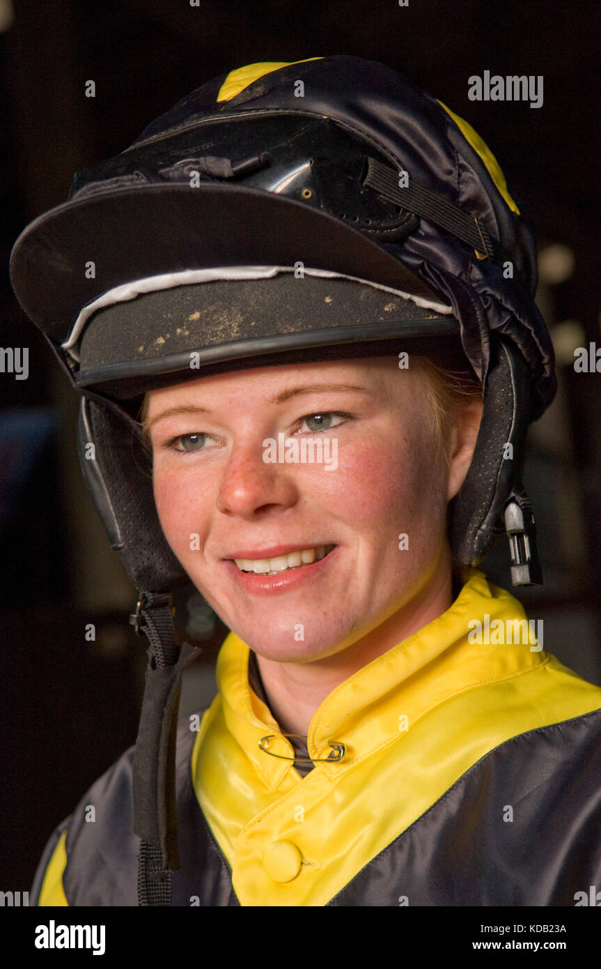 Jess Jockey Westwood avec elle onkerty Tunkerty "cheval". Banque D'Images