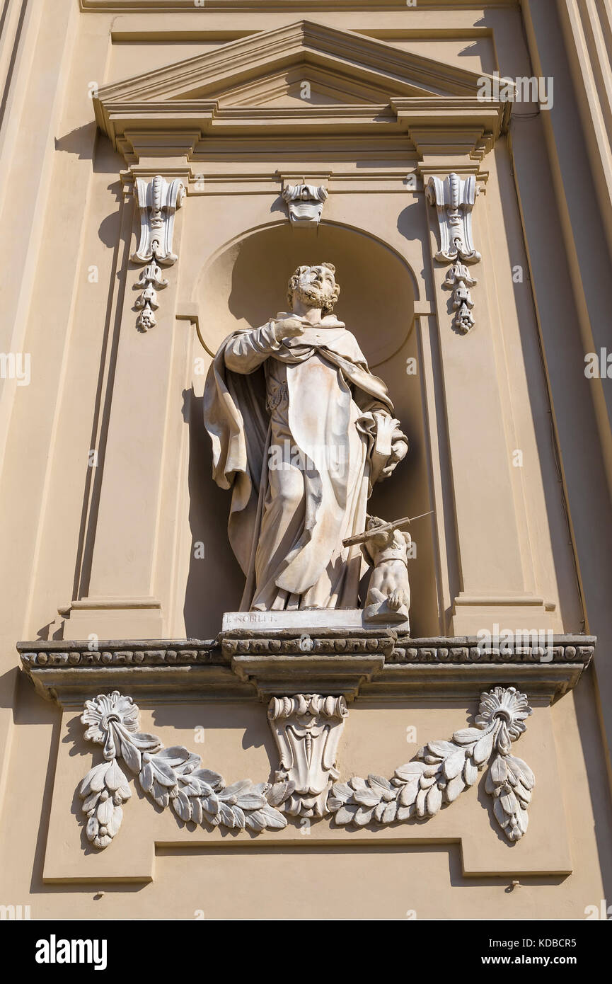Sculpture en façade de l'église de niche l'ancien couvent dominicain de San marco. florence. Italie Banque D'Images