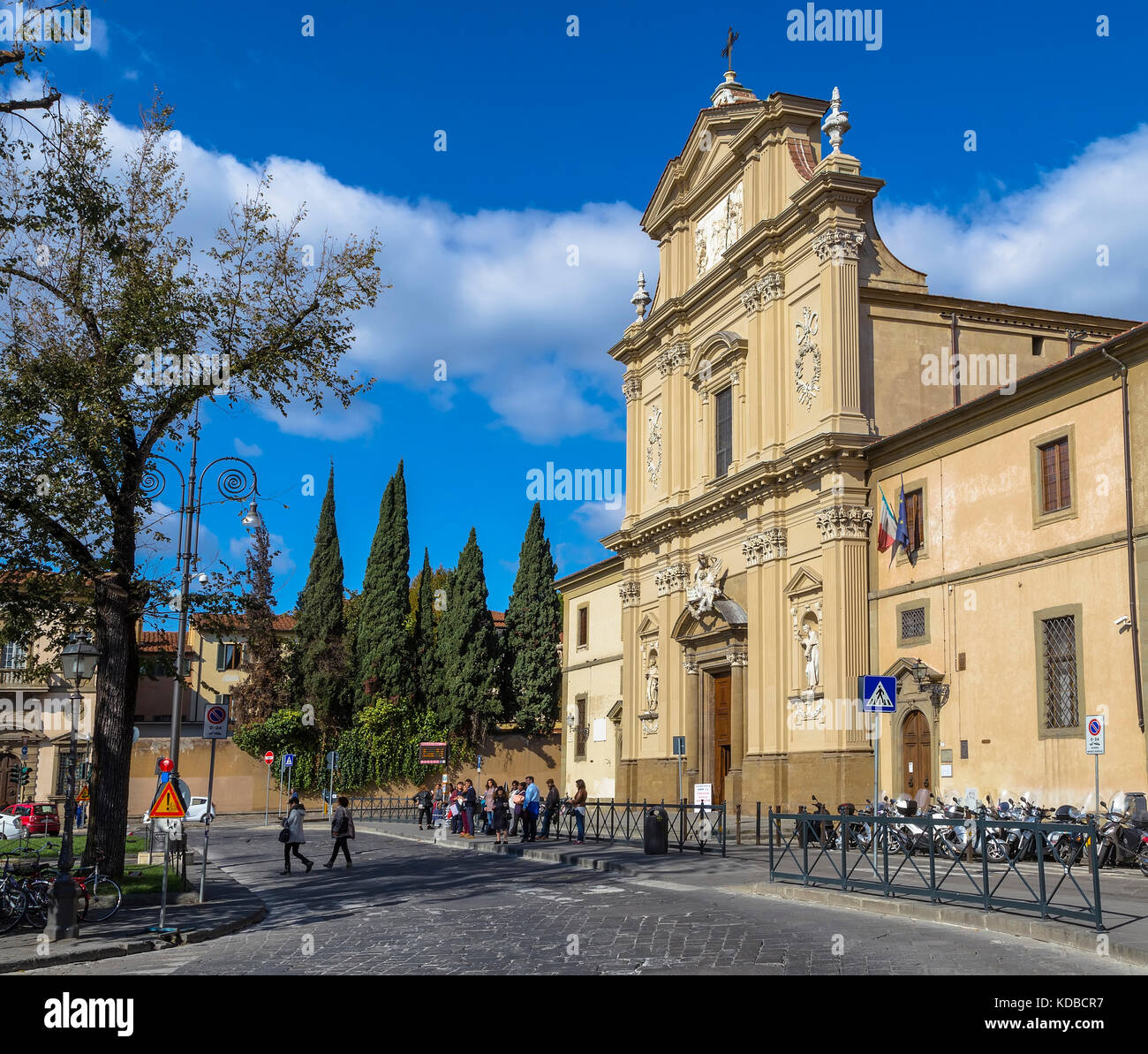 Italie, Florence - 27 octobre 2014 : la piazza San Marco est situé dans la partie nord du centre historique de Florence en Italie. Banque D'Images