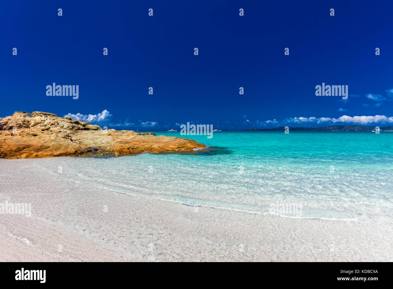 Amazing célèbre Whitehaven Beach avec du sable blanc dans les Whitsunday Islands, Queensland, Australie Banque D'Images