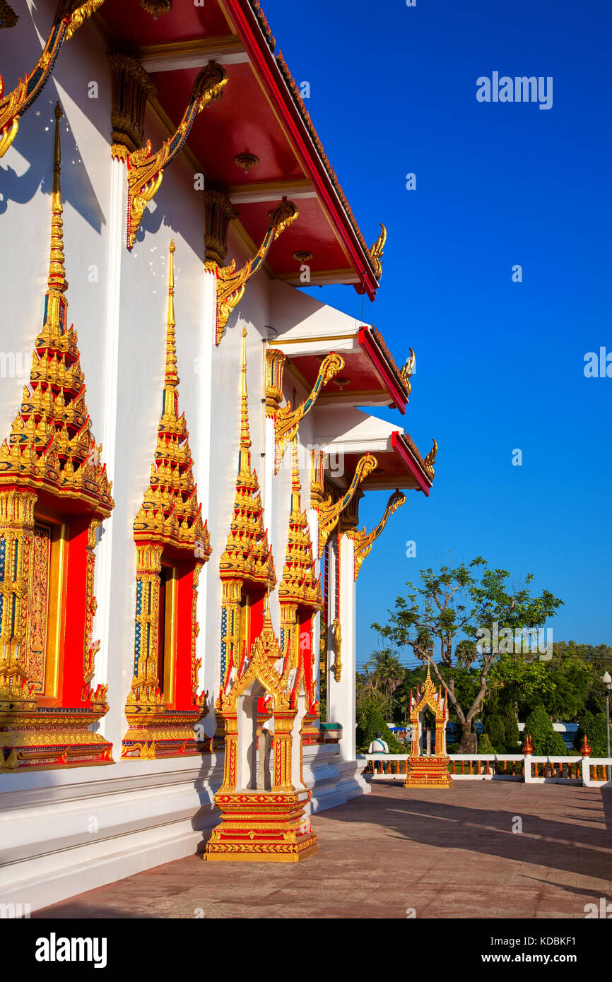 Temple Wat Chalong, île de Phuket, Thaïlande Banque D'Images