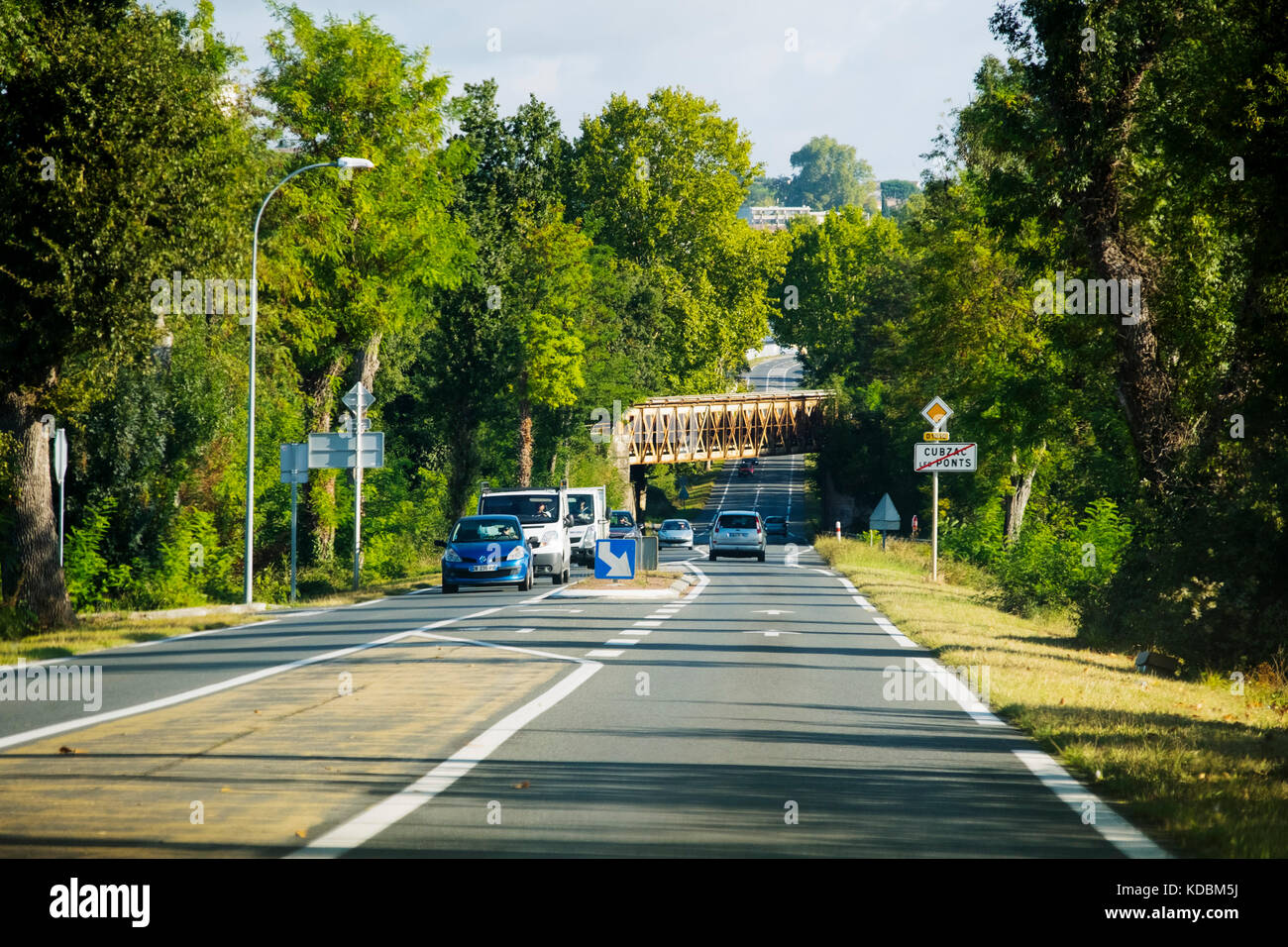 Route, Saint André de Cubzac. Région Aquitaine, département de Gironde. France Europe Banque D'Images