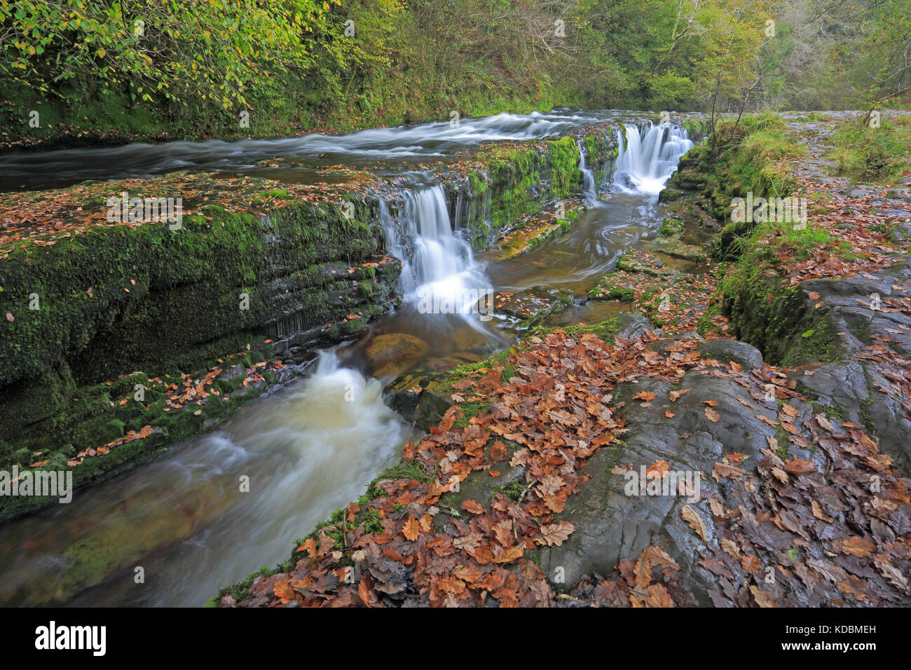 Sgwd pannwr y chute d'eau du parc national de Brecon beacon Banque D'Images