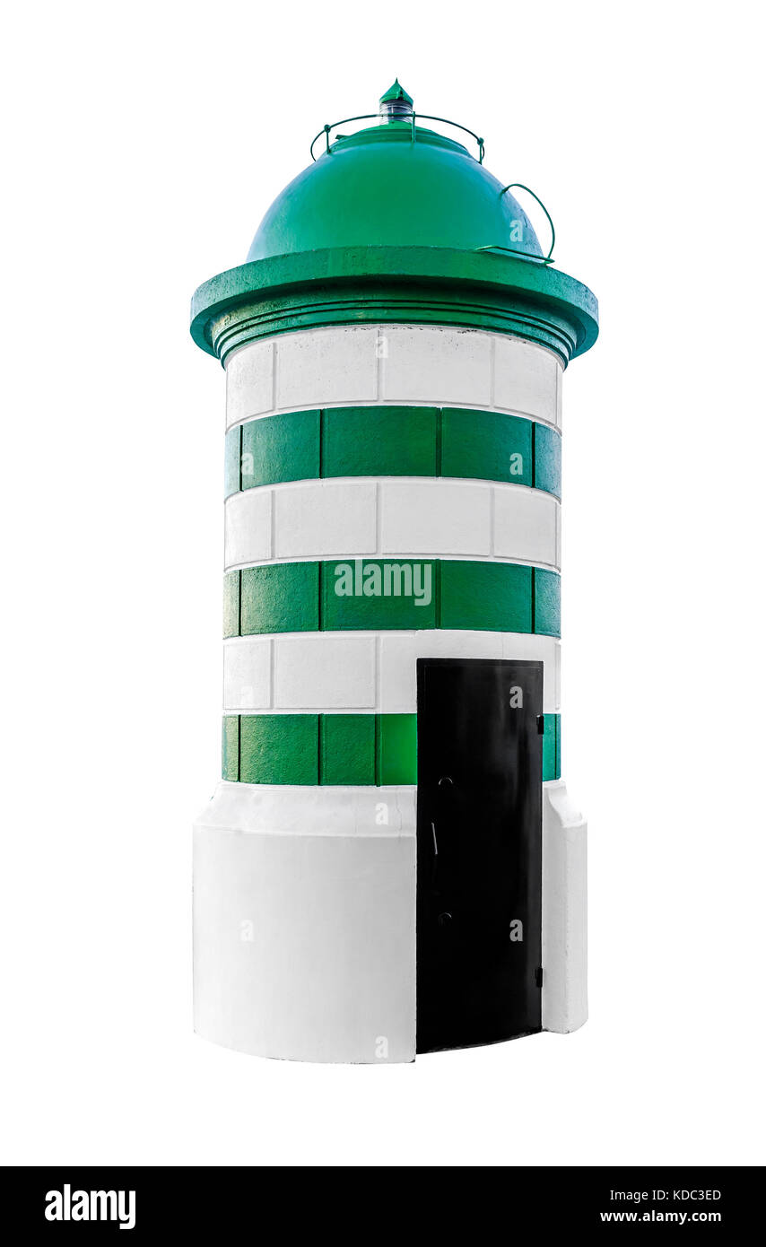 Leuchtturm isolé sur fond blanc. Banque D'Images