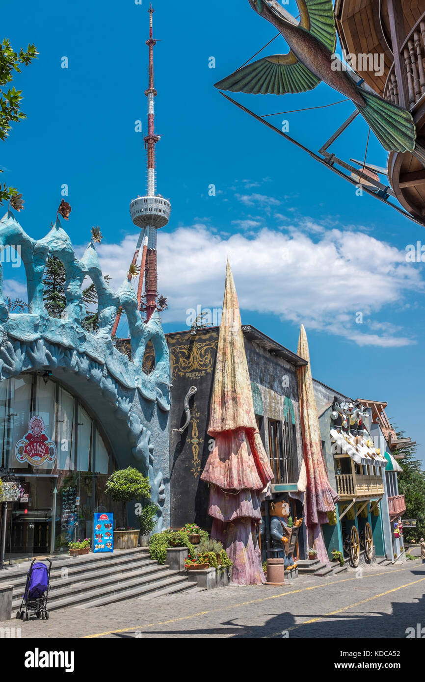 Mtatsminda amusement park, Tbilissi, Géorgie, l'Europe de l'Est. Banque D'Images