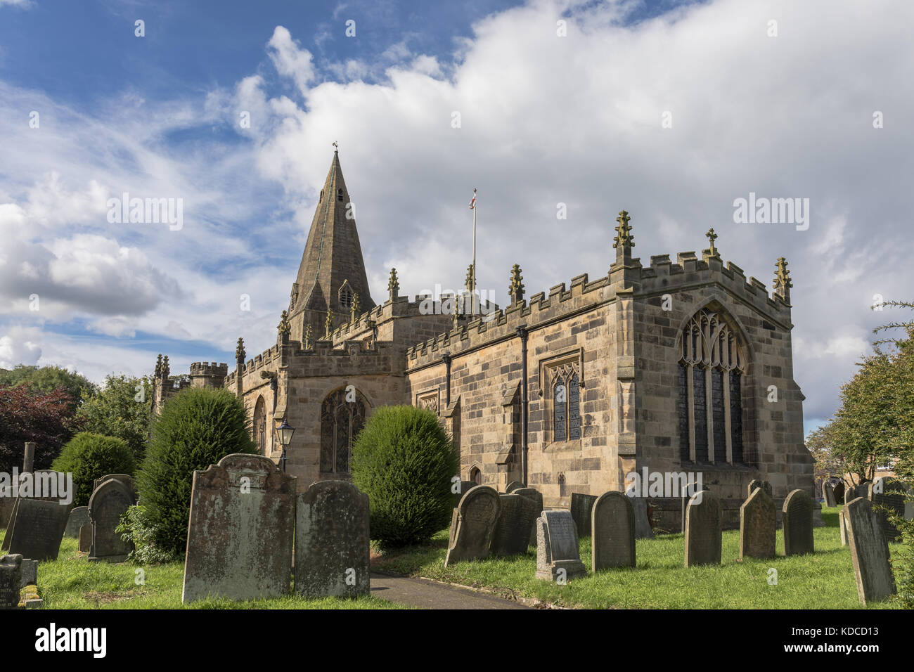 L'église Saint Pierre, une église située à l'espoir, Derbyshire, Royaume-Uni Banque D'Images