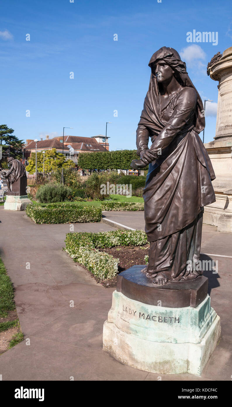 Statue de Lady Macbeth à Stratford upon Avon, England, UK Banque D'Images