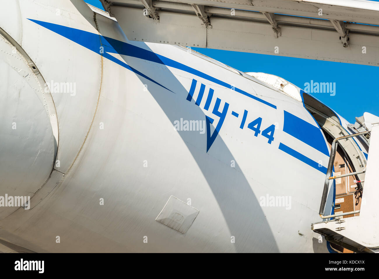 Joukovski, Russie - le 24 juillet. Tupolev Tu-144 2017. a été le premier avion dans le commerce mondial des avions de transport supersoniques à l'aviat international Banque D'Images