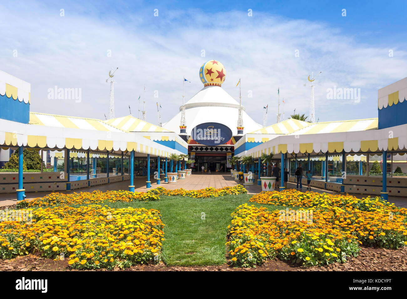 Entrée de Carnival City Casino & Entertainment World, Brakpan, East Rand, une plus grande Johannesberg, la Province de Gauteng, Afrique du Sud Banque D'Images