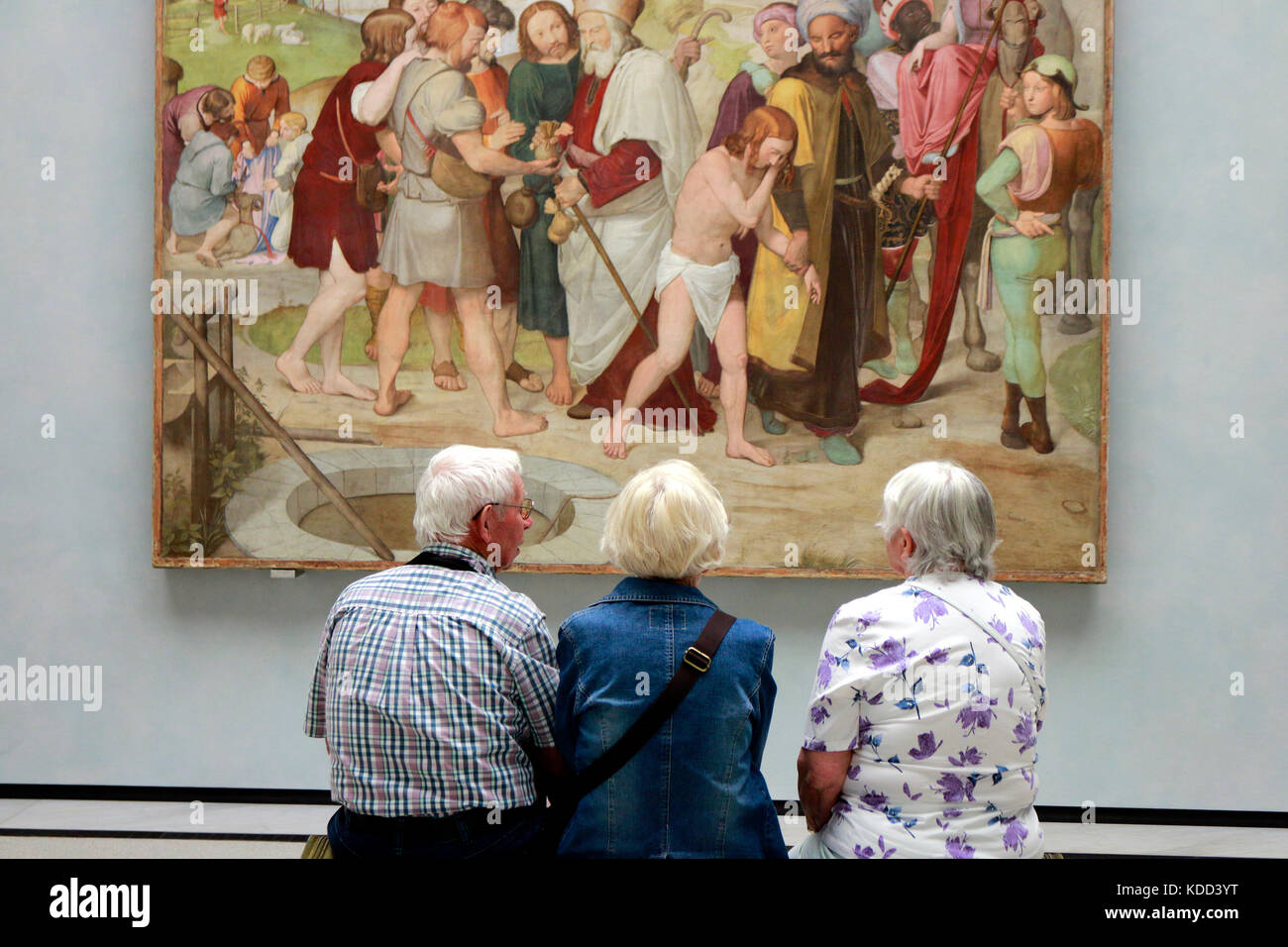 Besucher : musée Kunst im gemaelde betrachte, alte nationalgalerie, Berlin-mitte. Banque D'Images