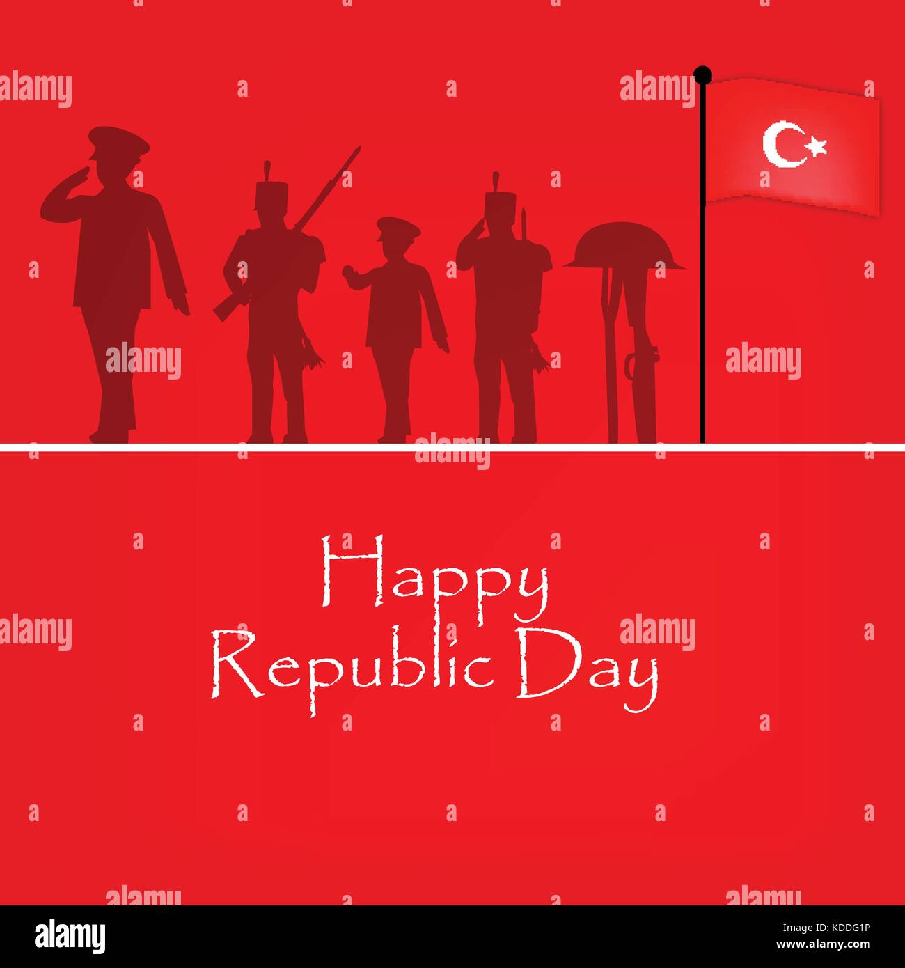Illustration de fond jour République Turquie Illustration de Vecteur