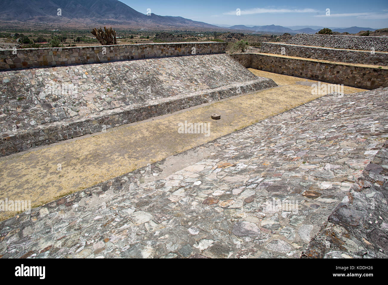 La cour de jeu de yagul ruines à Oaxaca au Mexique Banque D'Images