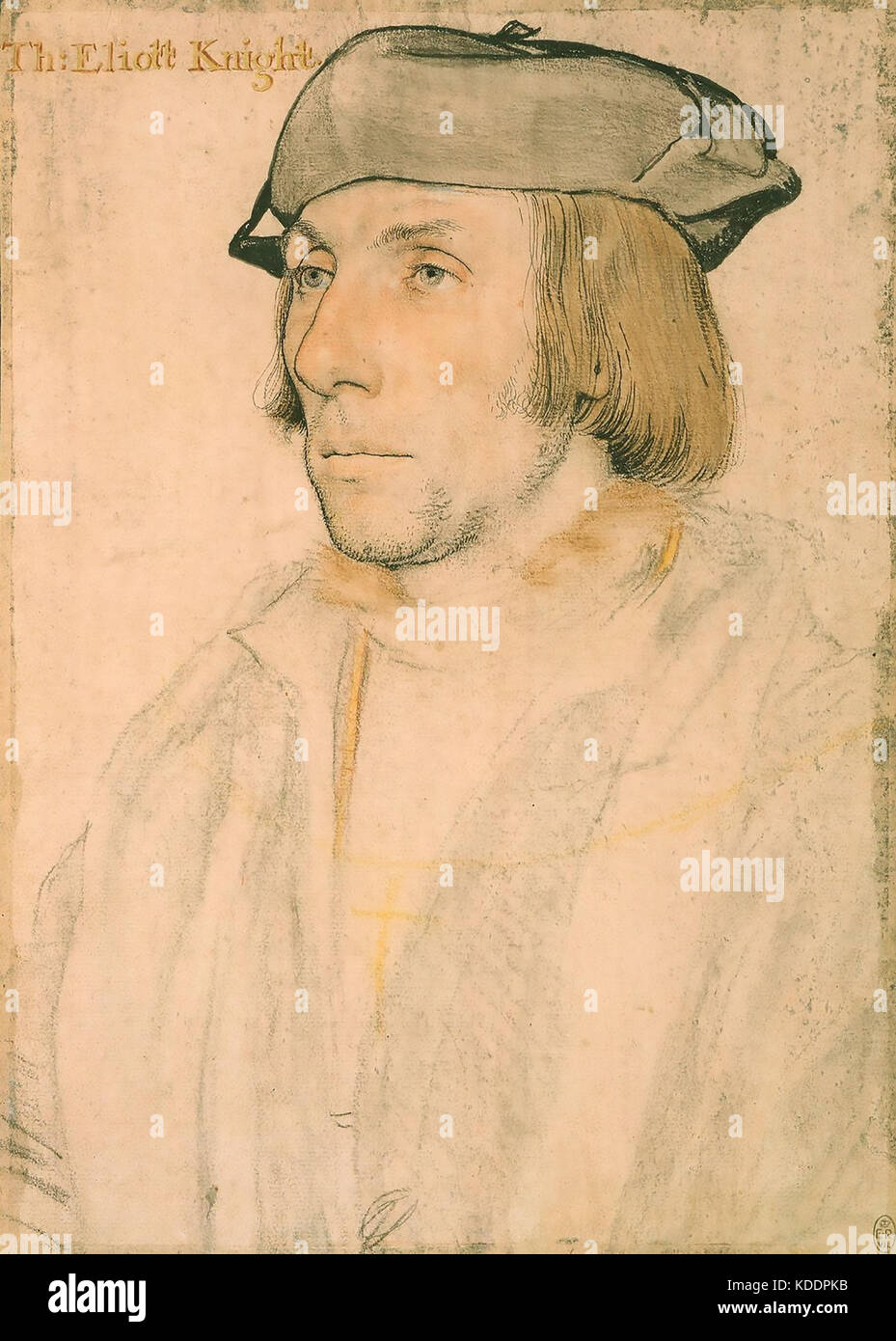 Thomas ELYOT (c 1490-1546) érudit et diplomate anglais, dessiné par Hans Holbein. Original dans la collection royale. Banque D'Images