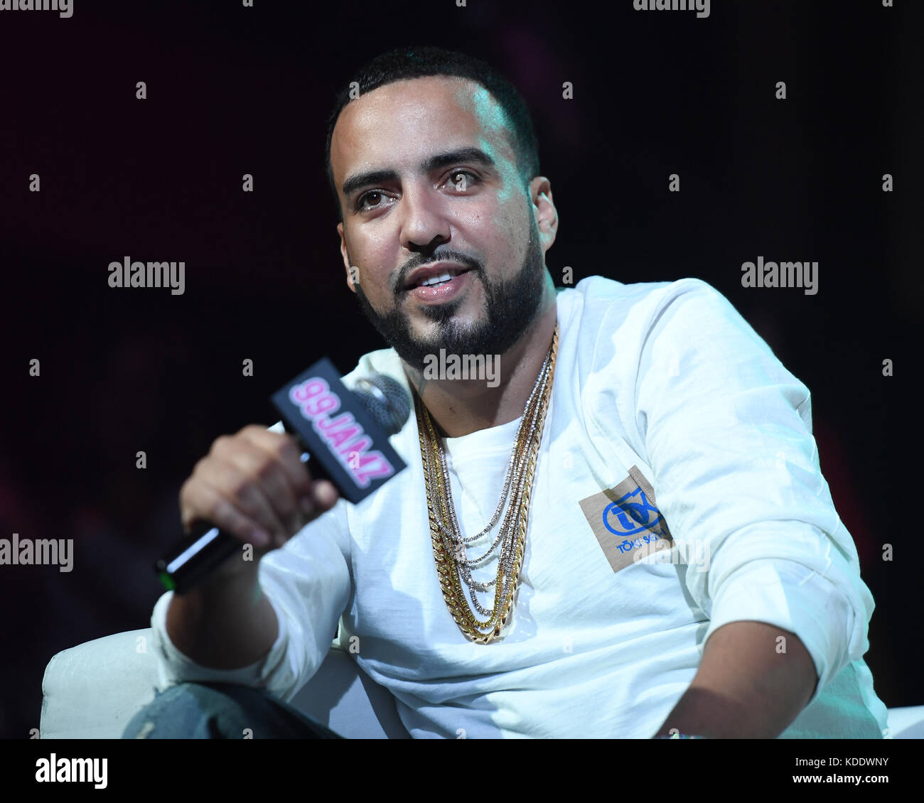 Hollywood, FL, États-Unis. 11 octobre 2017. French Montana à 99 Jamz Uncensored Live à Revolution Live le 11 octobre 2017 à Hollywood, en Floride. Crédit: Mpi04/Media Punch/Alay Live News Banque D'Images
