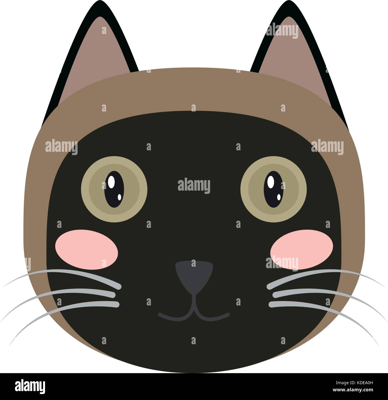 L'icône de chat mignon isolés Illustration de Vecteur