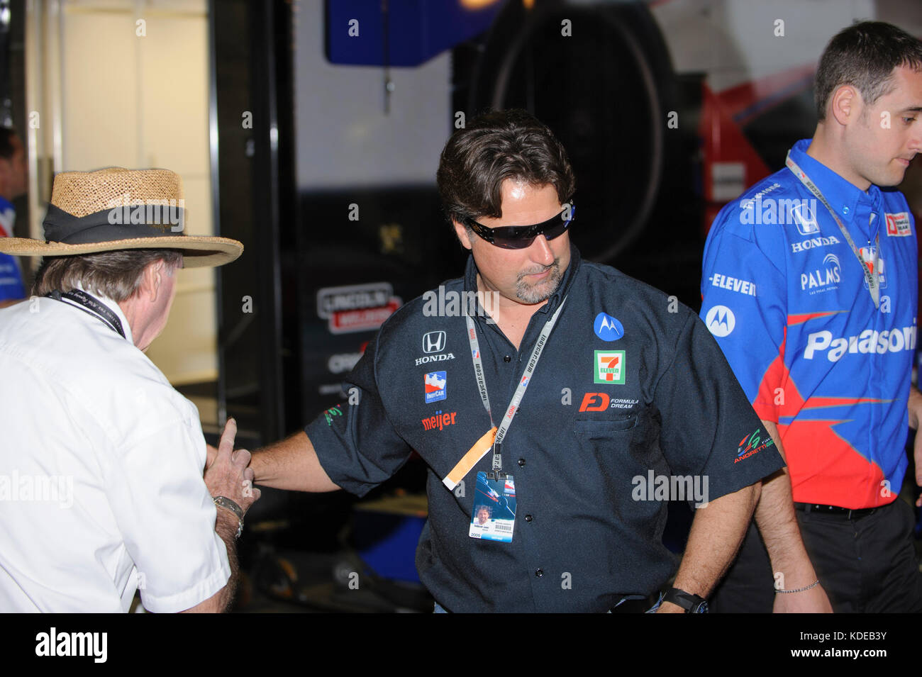 Michael Andretti en 2009 Grand Prix Honda de St Petersburg, en Floride, aux États-Unis. C'était la première course de la saison pour les voitures Indy. Banque D'Images