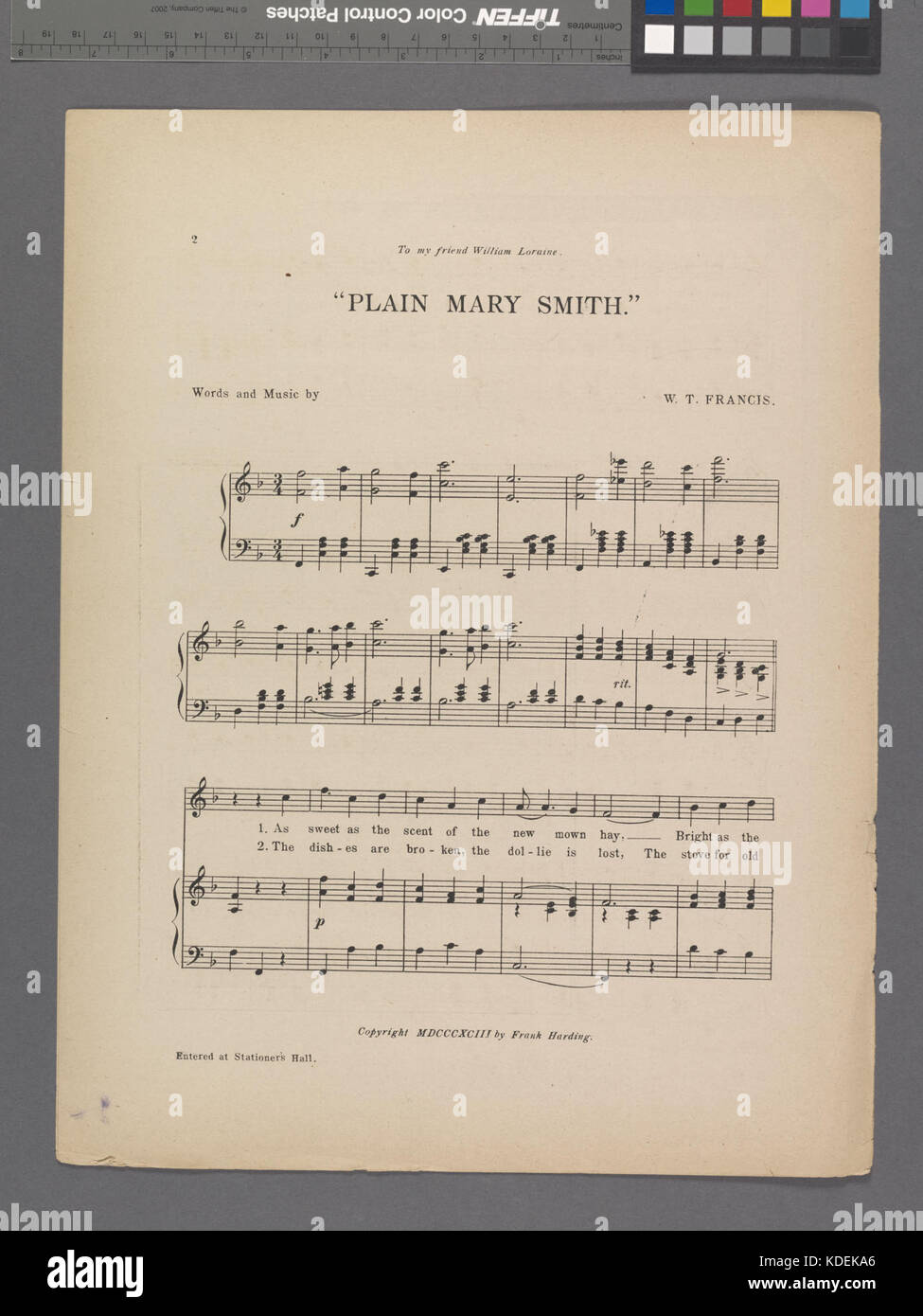 Plain Mary Smith (NYPL Hadès 4490041692479) Banque D'Images