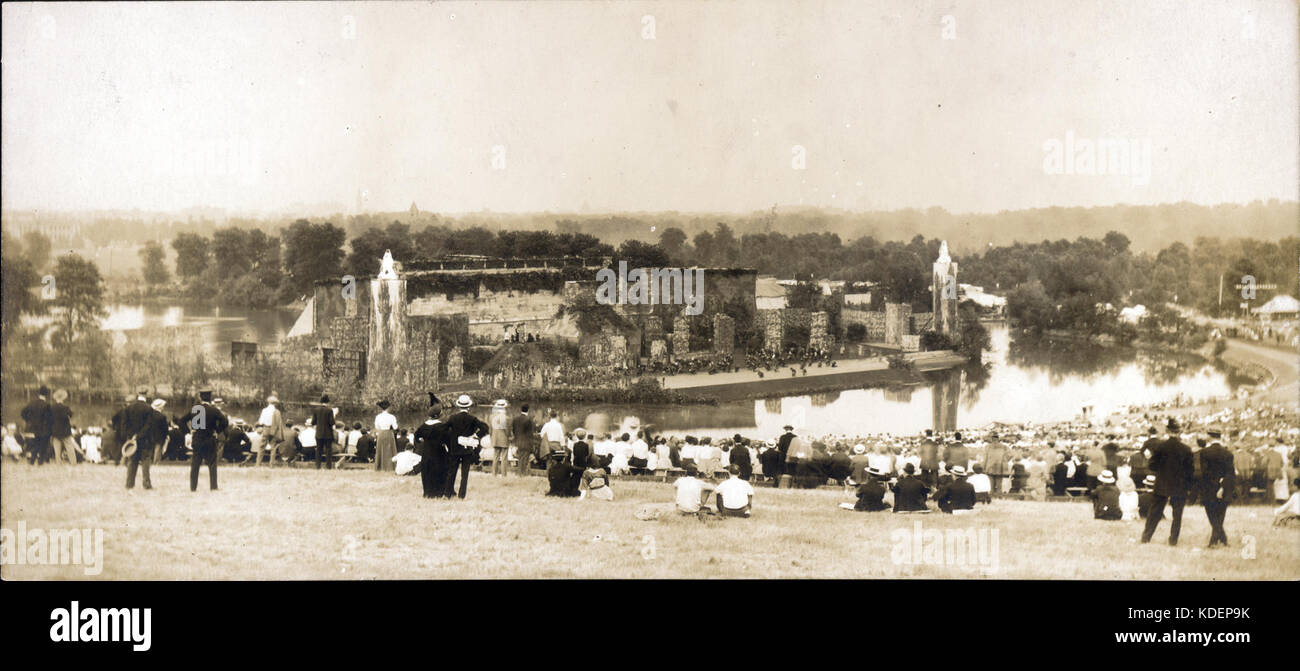 Pageant et Masque de Saint Louis. Vue de l'étape de l'arrière de l'audience Banque D'Images