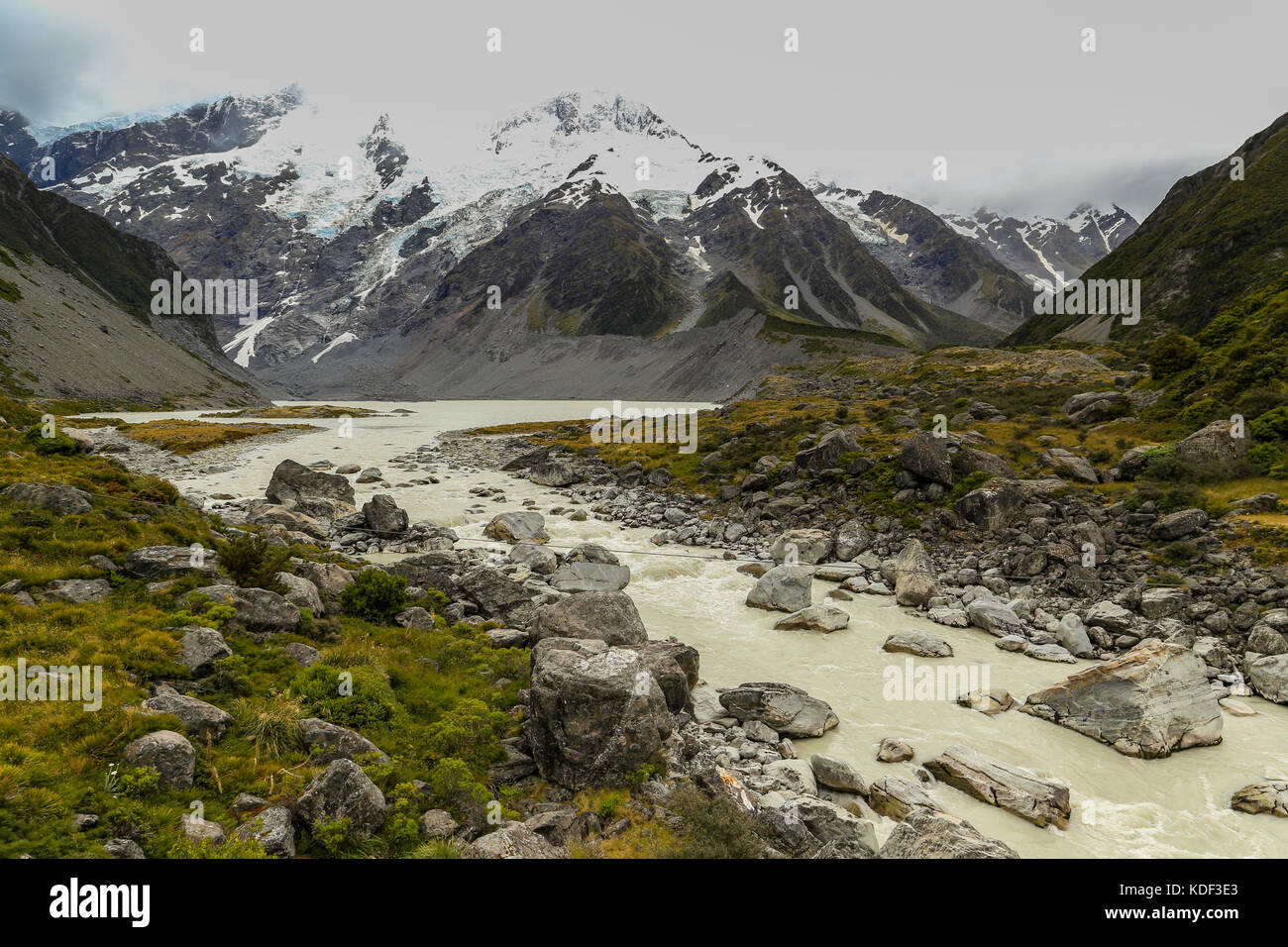 Vue panoramique sur la montagne en Nouvelle-Zélande Banque D'Images