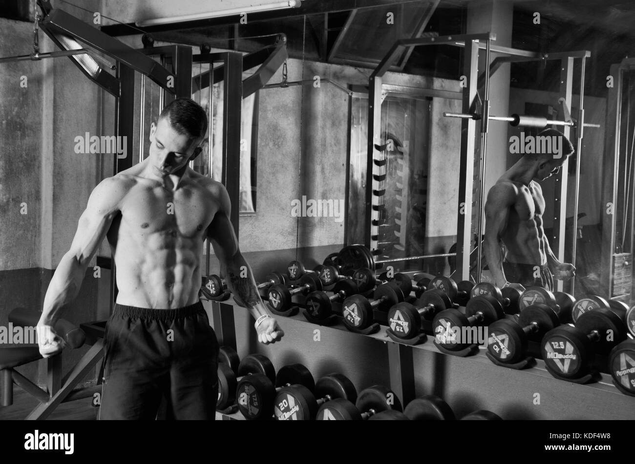 dans la salle de gym Banque D'Images