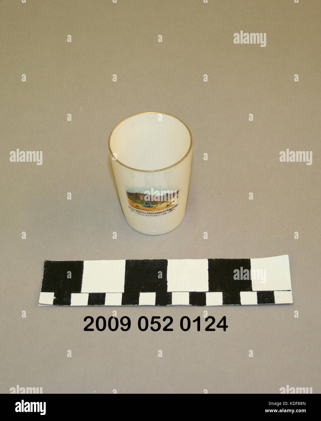 Petite Tasse en céramique couleur blanc avec transfert de droit de l'édifice du gouvernement des États-Unis Banque D'Images