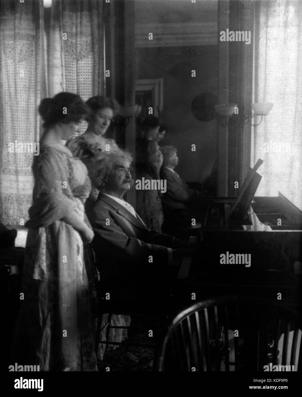 Samuel Clemens avec Clara Clemens et son ami cph.3A02910 Banque D'Images