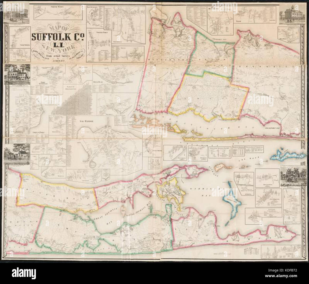 Plan de Suffolk Co., L.I., New York à partir de relevés réels (10208504376) Banque D'Images