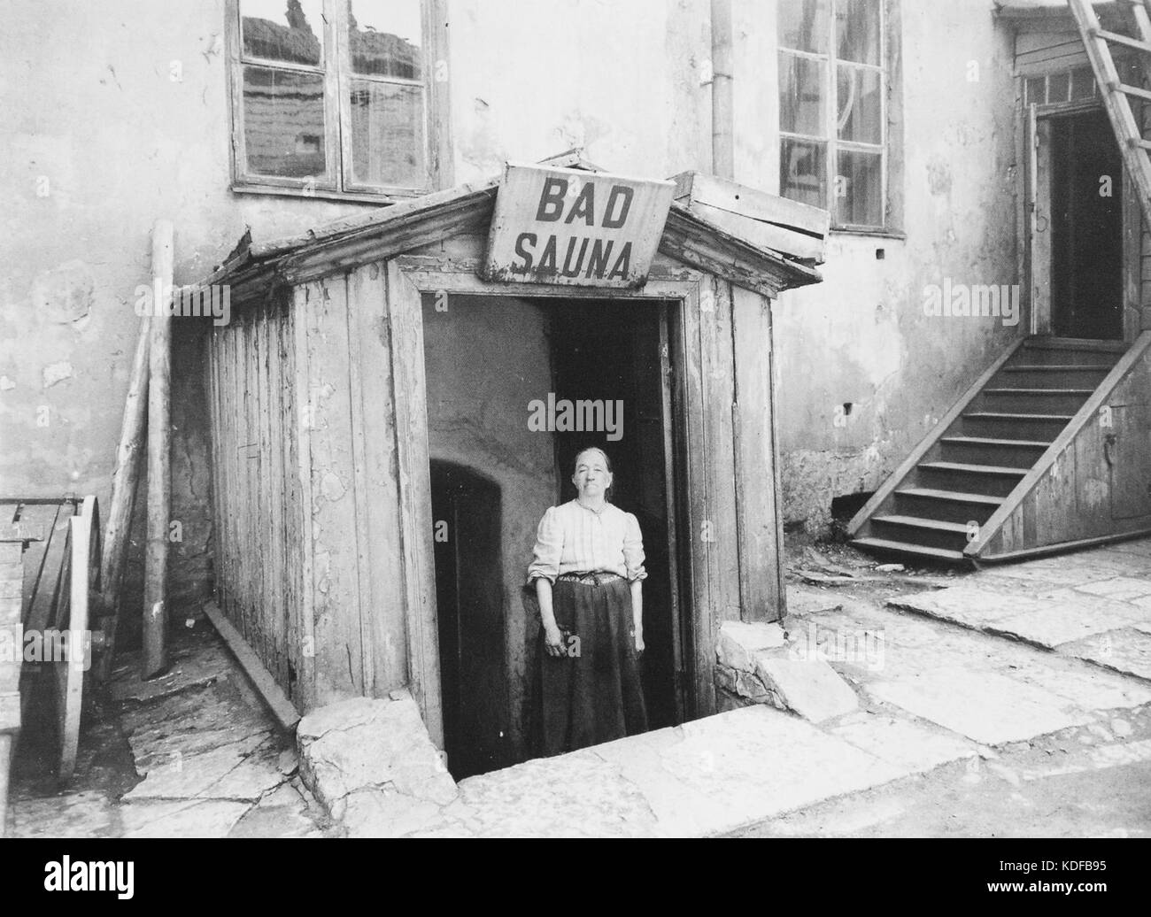 Le sauna Mariankadun, situé à Helsinki, était un important bain public construit en 1913. Il représente la culture du sauna finlandais et le style architectural du début du XXe siècle, en particulier dans la Finlande urbaine. Banque D'Images