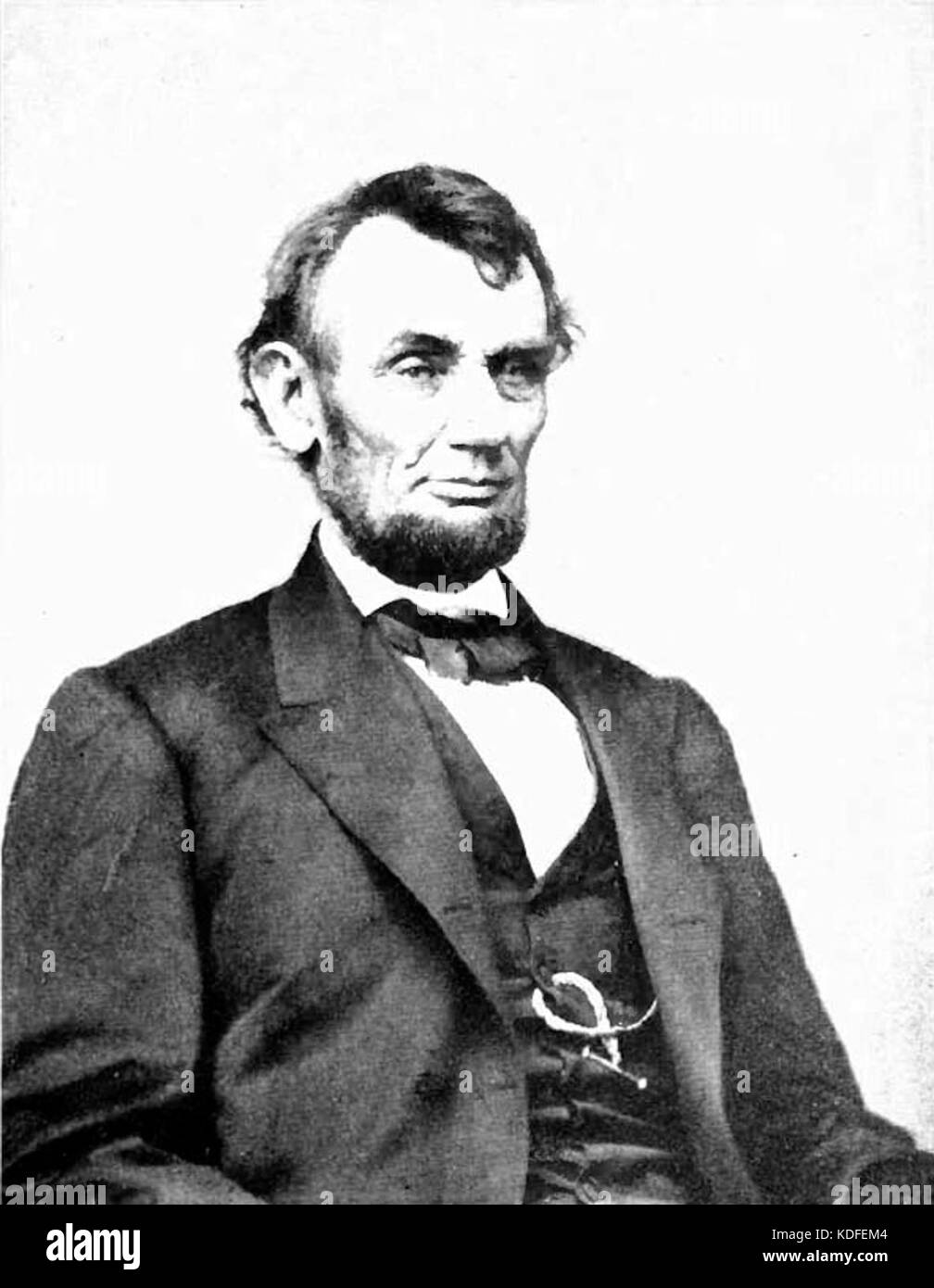 Présidents v2 frontispice Abraham Lincoln assis Banque D'Images