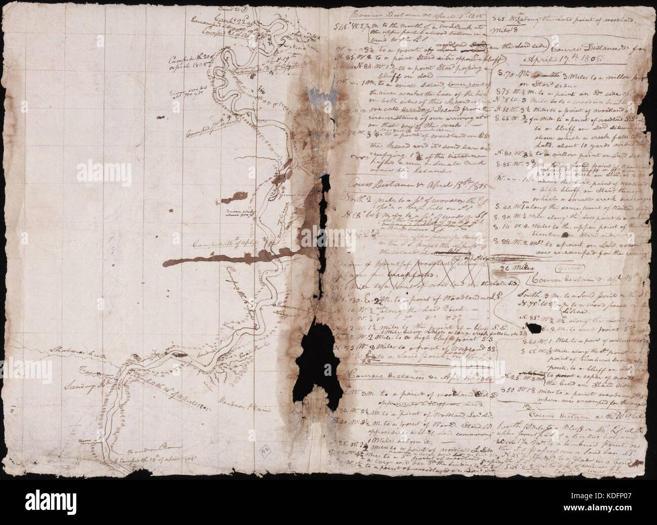 Les cartes de l'expédition Lewis et Clark (41) documentent le voyage historique de ces explorateurs à travers l'Amérique du Nord au début du XIXe siècle. Les cartes mettent en évidence les emplacements clés et les itinéraires empruntés au cours de leur exploration. Banque D'Images