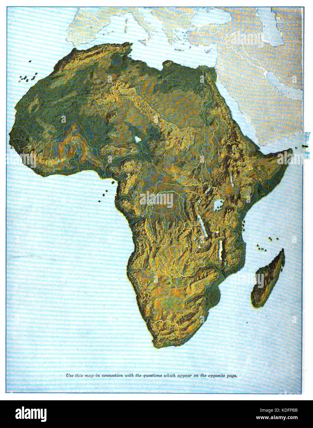 Géographie Maury 126un allégement de l'Afrique Banque D'Images
