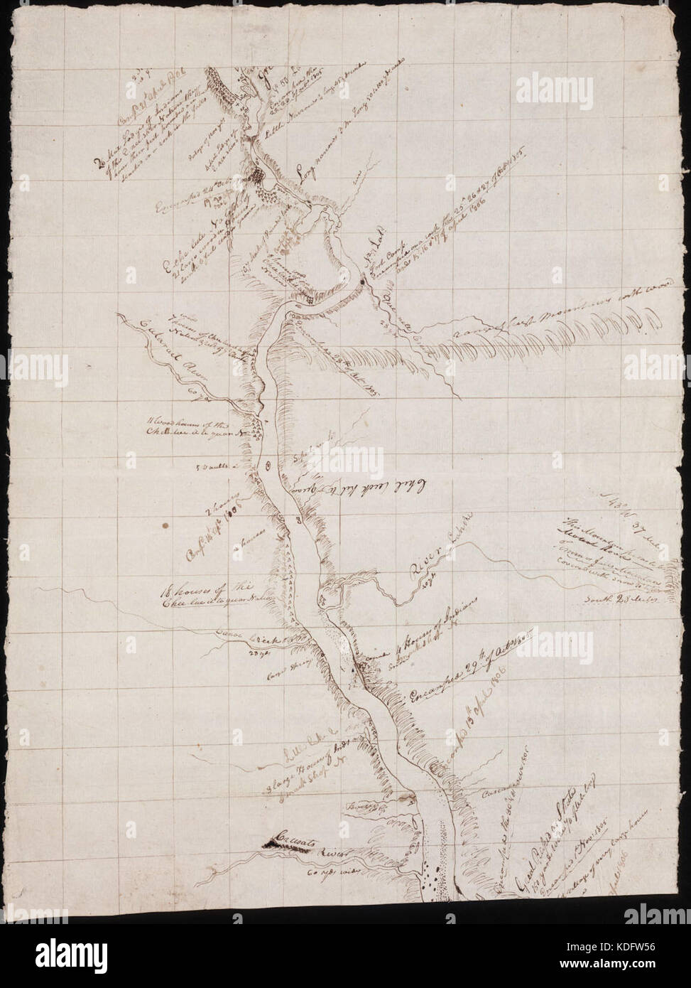 Les cartes de l'expédition Lewis et Clark (82) documentent le voyage historique de Lewis et Clark à travers l'Amérique du Nord. Ces cartes sont des documents historiques clés qui illustrent les itinéraires et les découvertes des explorateurs. Banque D'Images