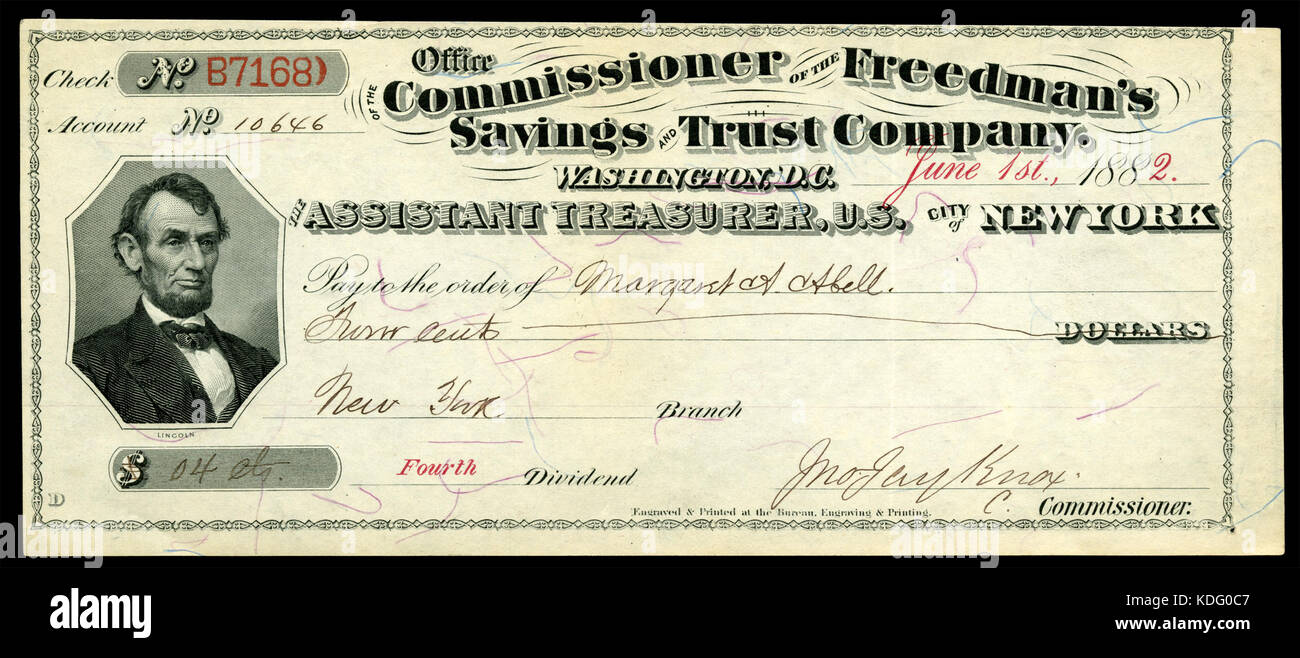 KNOX, John Jay (chèque signé) Banque D'Images