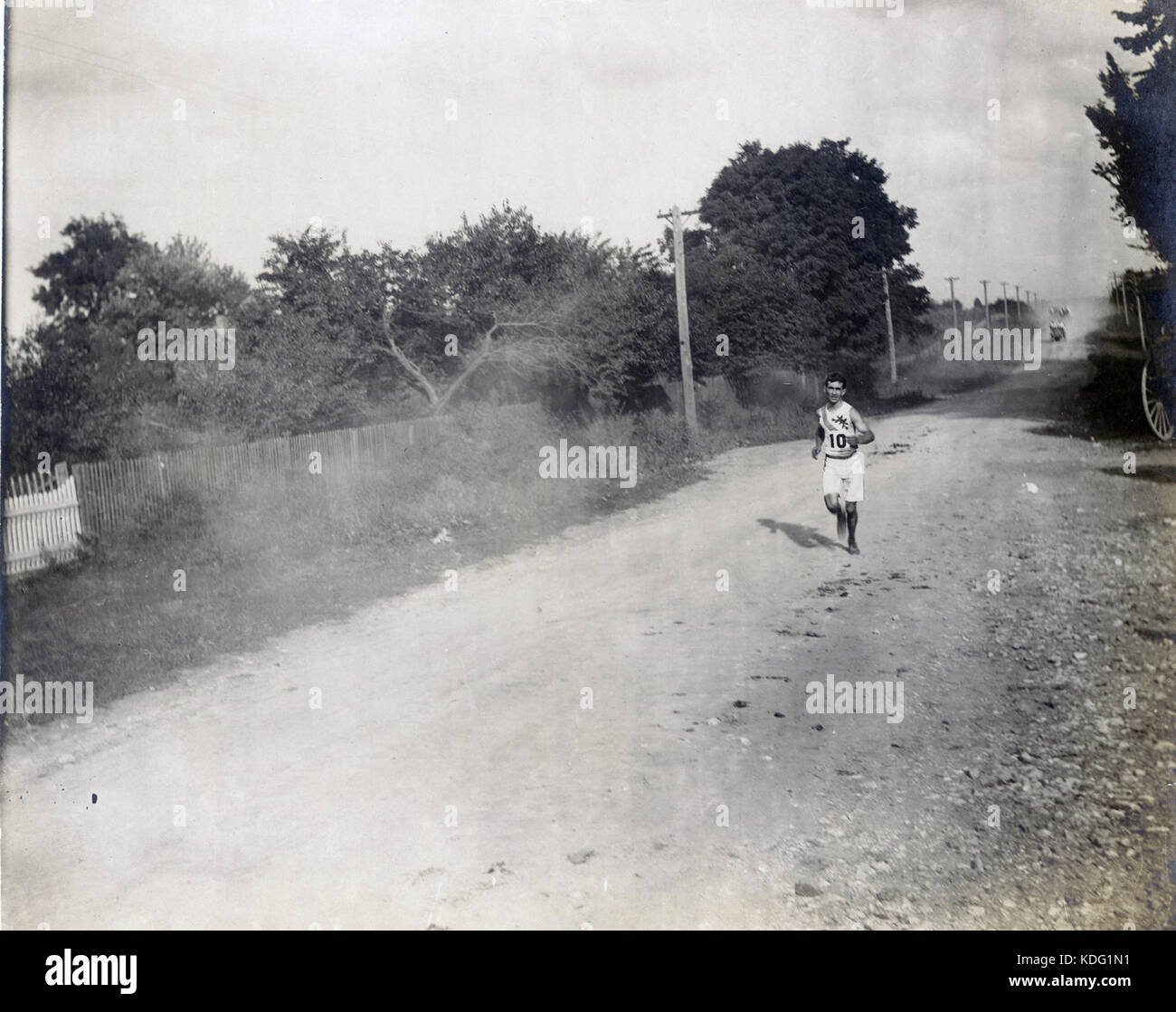 Sam Mellor des Mohawks Athletic Club de la ville de New York, s'exécutant dans la course de marathon au Jeux Olympiques de 1904 Banque D'Images