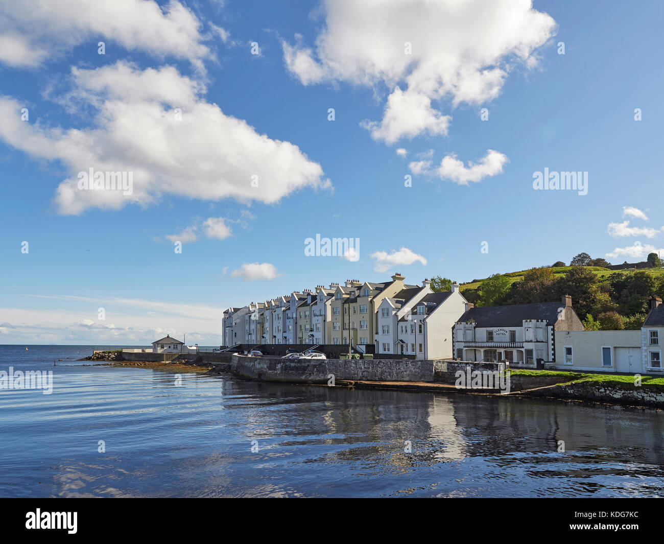 Cushendun et la rivière Dun sur la côte de Causeway le comté d'Antrim en Irlande du Nord Banque D'Images